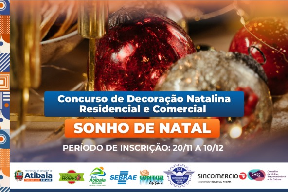 Estão abertas as inscrições para o Concurso de Decoração Natalina 
