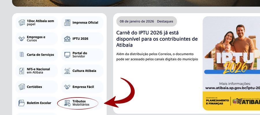 Empresas e prestadores de serviços já podem acessar os Tributos Mobiliários de 2026