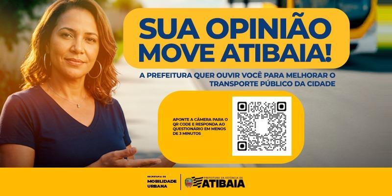Prefeitura de Atibaia convida população a responder questionário do transporte público via QR Code
