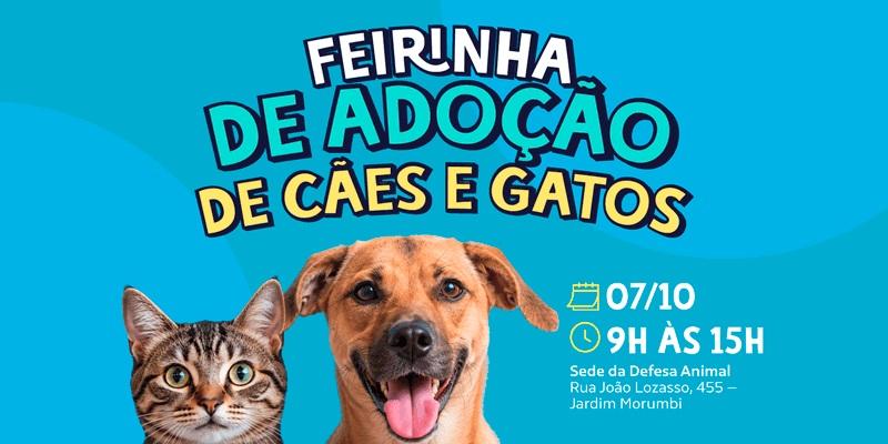 Defesa Animal promove 20ª Feirinha de Adoção 2026 no próximo dia 7